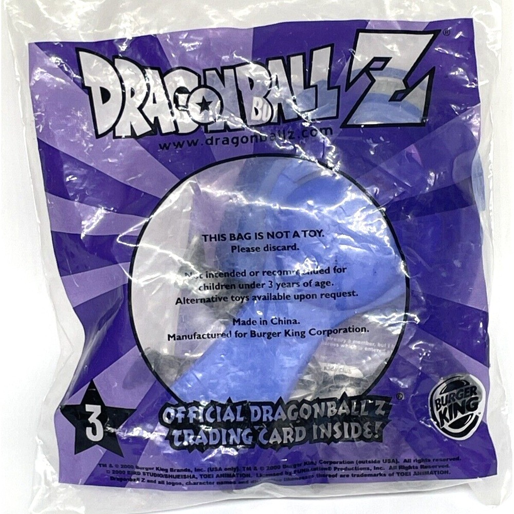 Dragon Ball Z Silver Krillin BURGER KING Toy #3 SEALED Vintage 2000